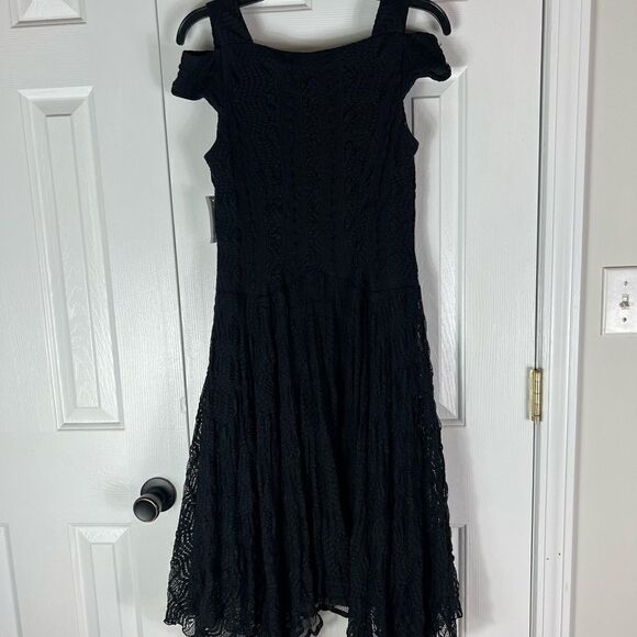 NWT Rabbit Rabbit Rabbit Womens Lace Black Layered Dress 8 - Picture 3 of 5